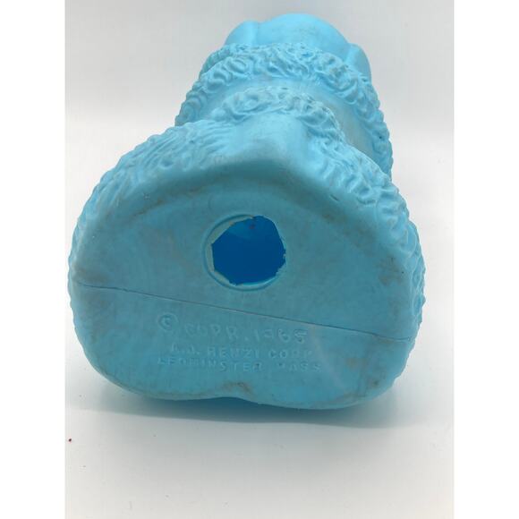 1965 A.J. Renzi Blue Poodle Bank – Retro Kitsch Plastic Coin Bank - Picture 6 of 7